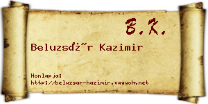 Beluzsár Kazimir névjegykártya